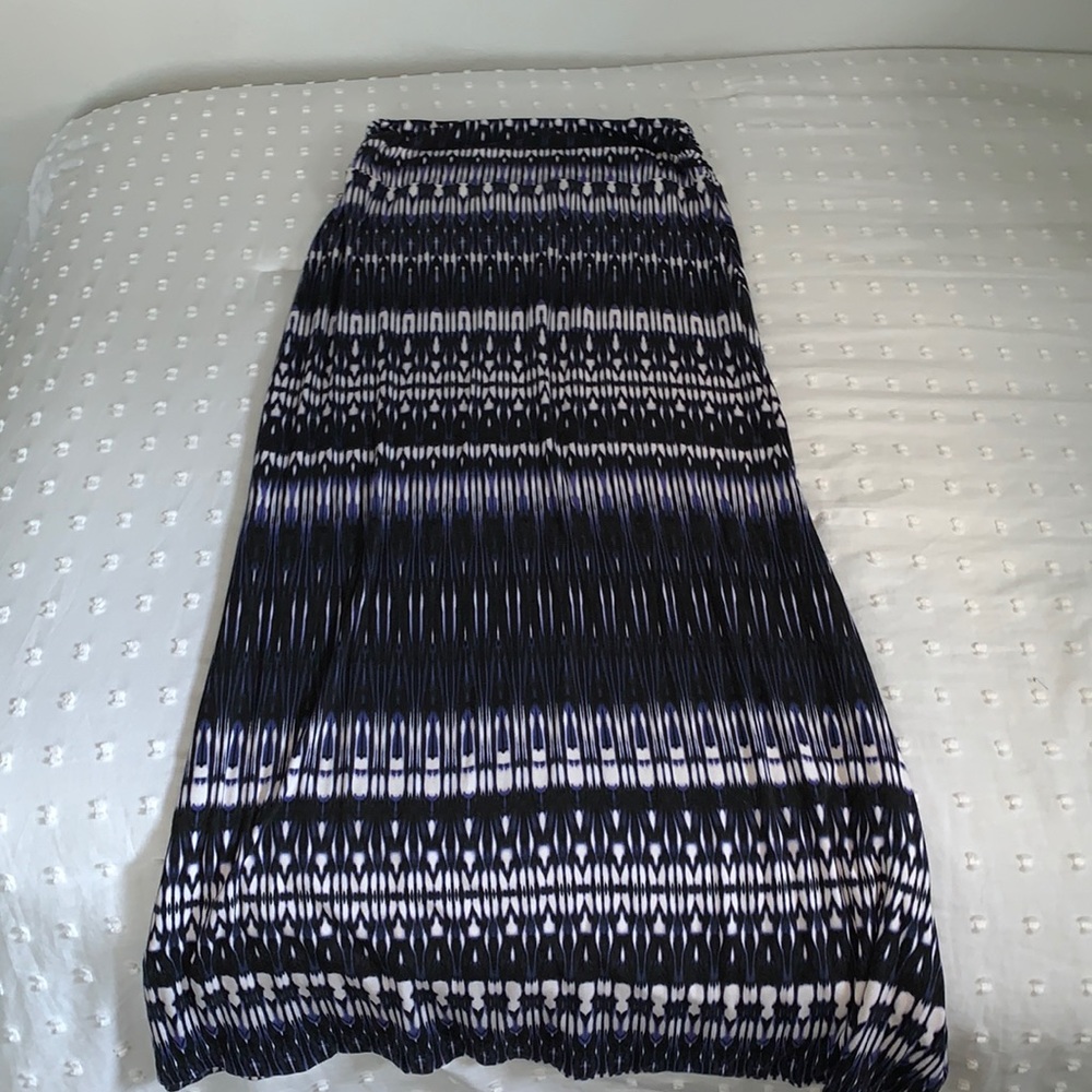 purple design maxi skirt
